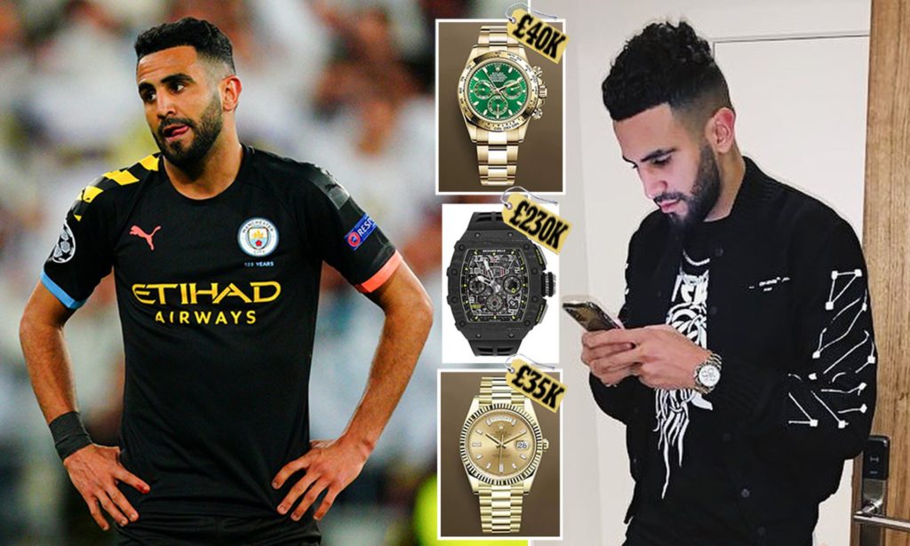 La star de Manchester City, Riyad Mahrez, s'est fait voler trois montres de luxe d'une valeur de 500 000 £