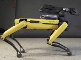 un chien-robot pour faire respecter la distanciation sociale