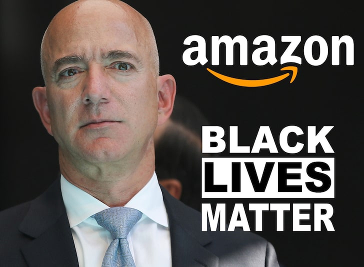 Amazon met une bannière Black Lives Matter sur leur site Web