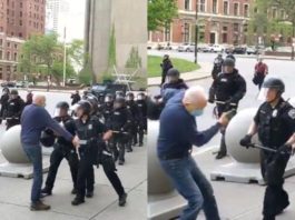 New York: un homme de 75 ans poussé lors d'une manifestation