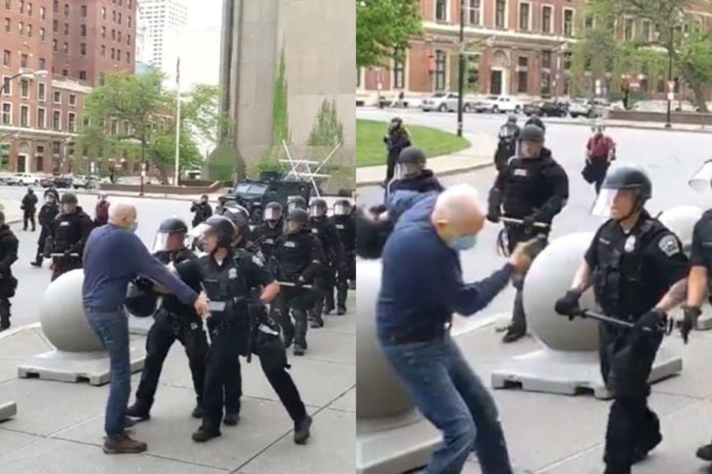 New York: un homme de 75 ans poussé lors d'une manifestation