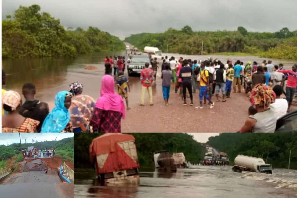 Pluies diluviennes Abidjan San-Pedro coupée en deux