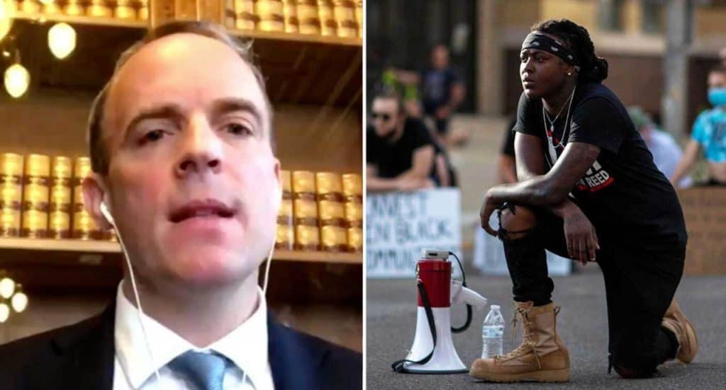 Se mettre à genoux se sent comme un symbole de soumission Dominic Raab