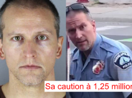 Une caution de 1,25 million de dollars fixé pour Derek Chauvin