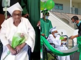 Une femme marque l'histoire, diplômés du secondaire à 98 ans