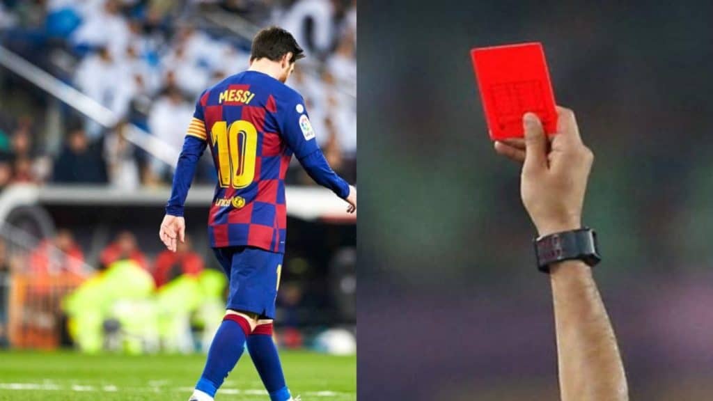 carton rouge pour Lionel Messi