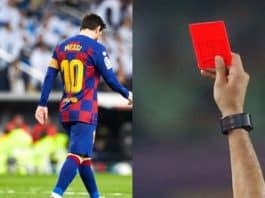 carton rouge pour Lionel Messi