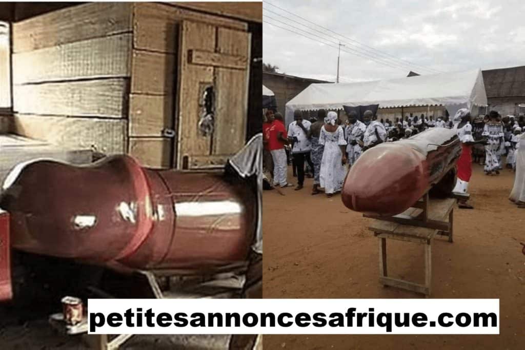 cercueil personnalisé pour un coureur de jupons au ghana
