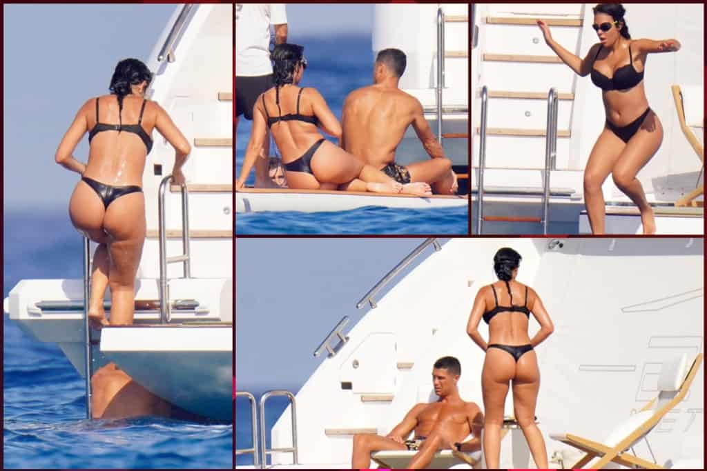 Georgina Rodriguez en bikini avec Cristiano Ronaldo