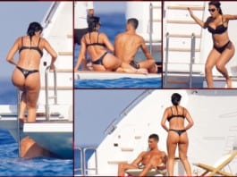 Georgina Rodriguez en bikini avec Cristiano Ronaldo