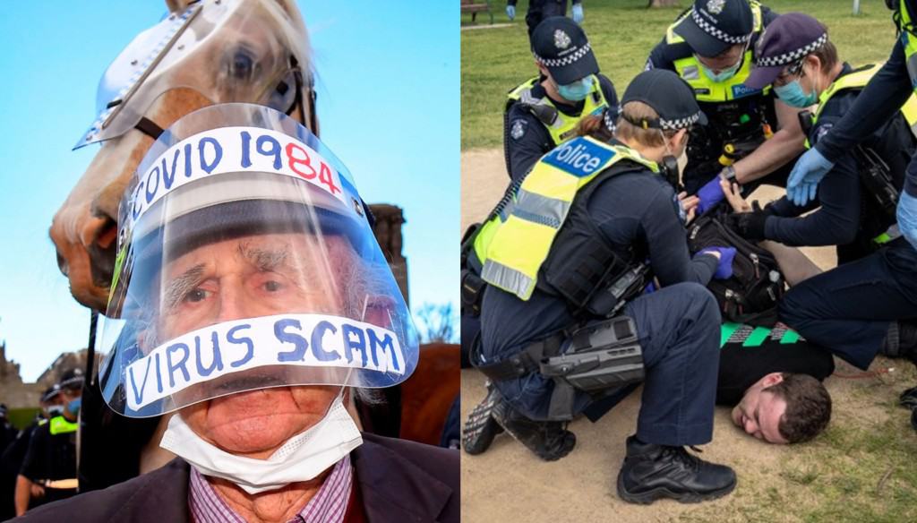 manifestation anti confinement en Australie