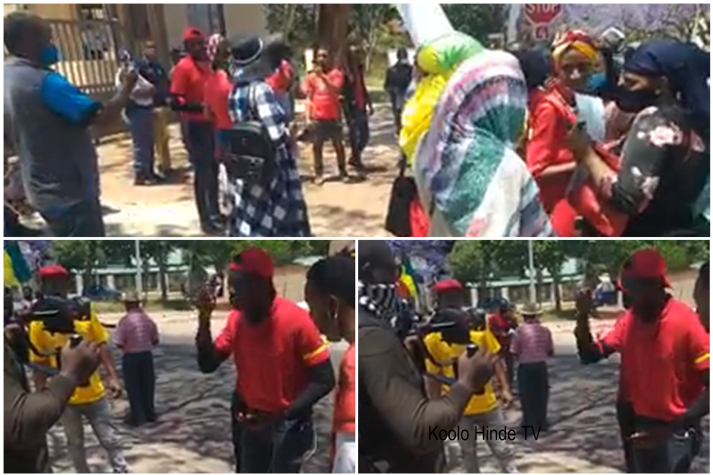 manifestation devant l'ambassade guinée prétoria