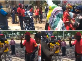 manifestation devant l'ambassade guinée prétoria