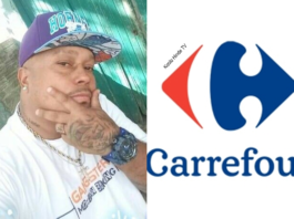 un noir battu à mort à carrefour brésil