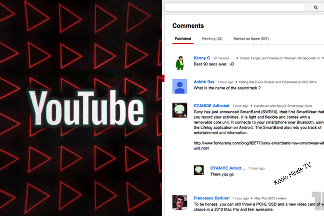 nouvelles règles sur les commentaires youtube