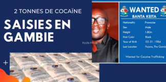 deux tonnes de cocaïne saisie en Gambie