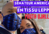 Un sénateur americain porte un masque en tissu leppi