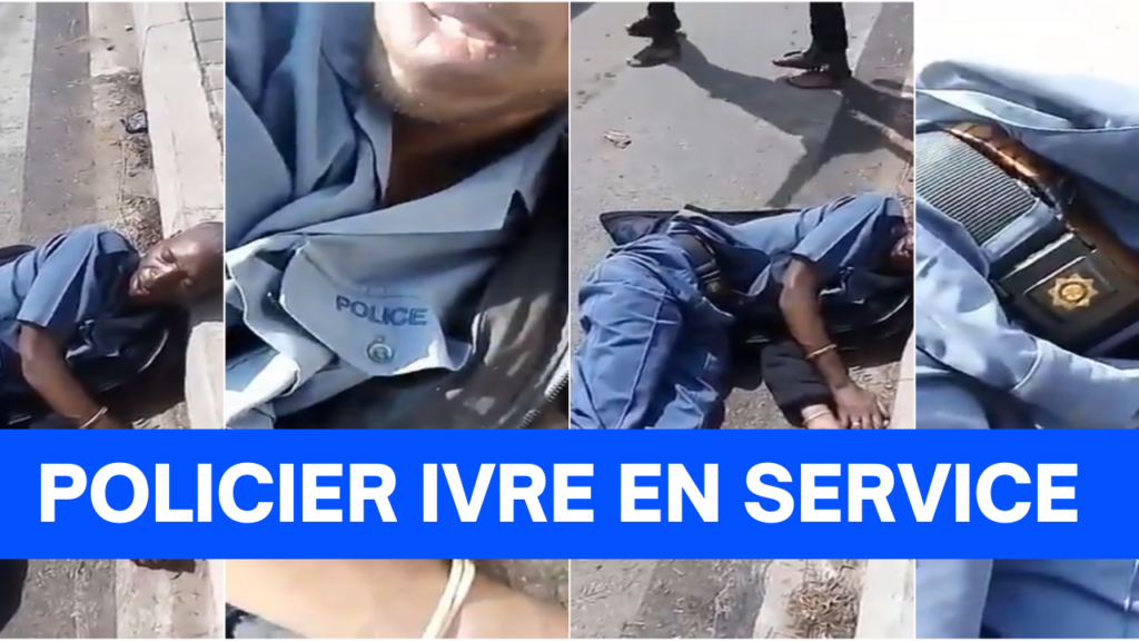 Un policier sud-Africain ivre
