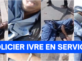 Un policier sud-Africain ivre