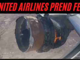 Un avion de United Airlines prend feu