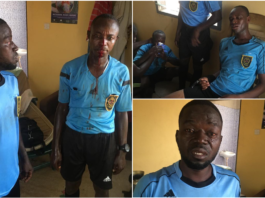 Des supporters de foot frappe des arbitres au Ghana