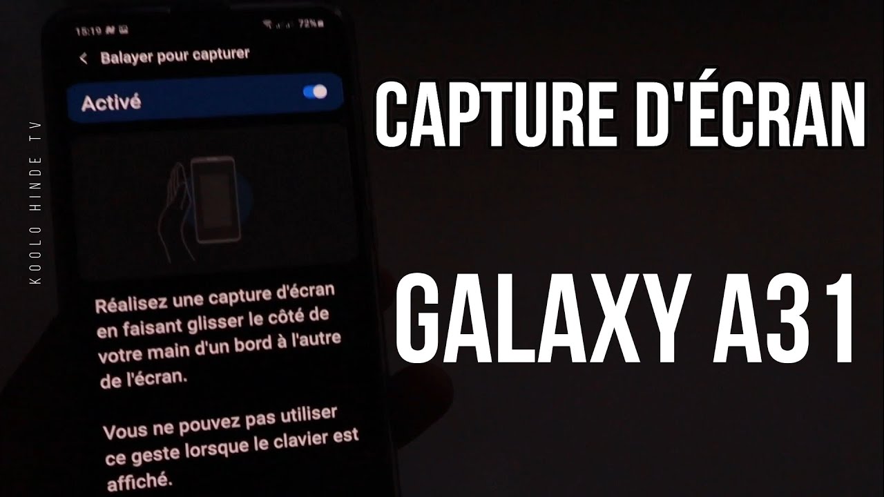 Comment Faire Une Capture D'écran Sur Samsung A31