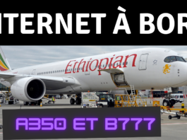 accès à internet à bord d'ethiopian Airlines