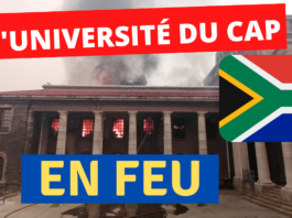 incendie à l'université du Cap