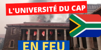 incendie à l'université du Cap