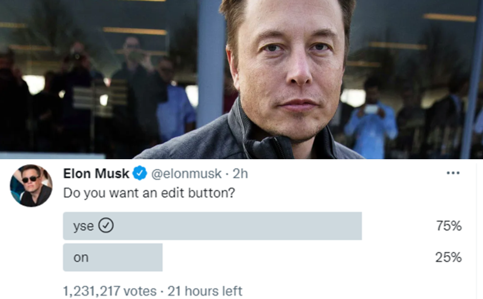 Bouton d'édition sur Twitter