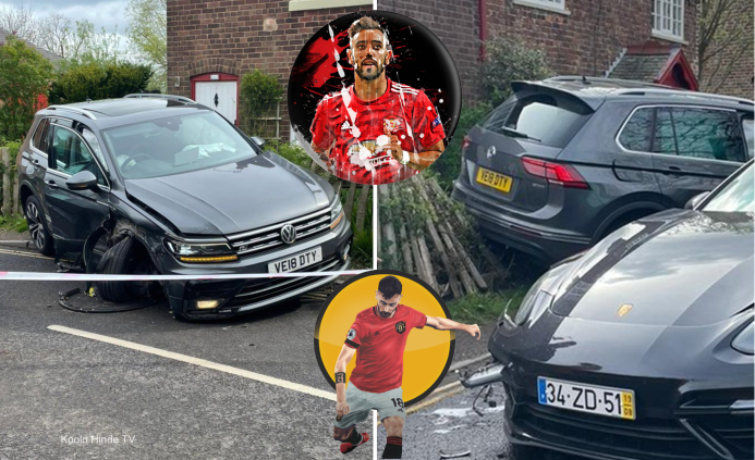 Bruno Fernandes impliqué dans un accident de voiture