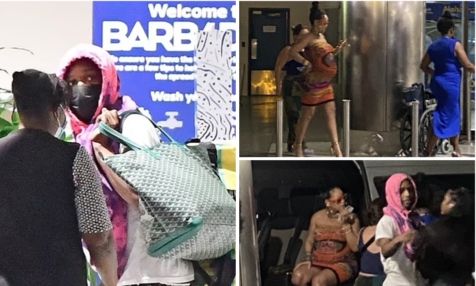 Rihanna et A$AP Rocky arrivent à la Barbade