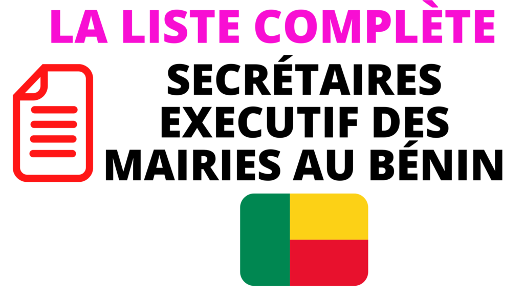 secrétaires executif des mairies au bénin
