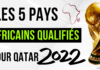 Les pays Africains qualifiés pour la coupe du monde de 2022