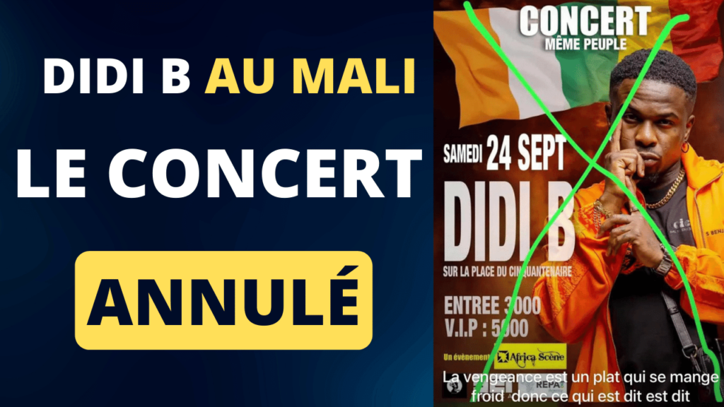 Le concert de Didi b au Mali annulé