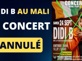 Le concert de Didi b au Mali annulé