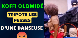 Koffi Olomidé touche les fesses d'une de ses danseuses