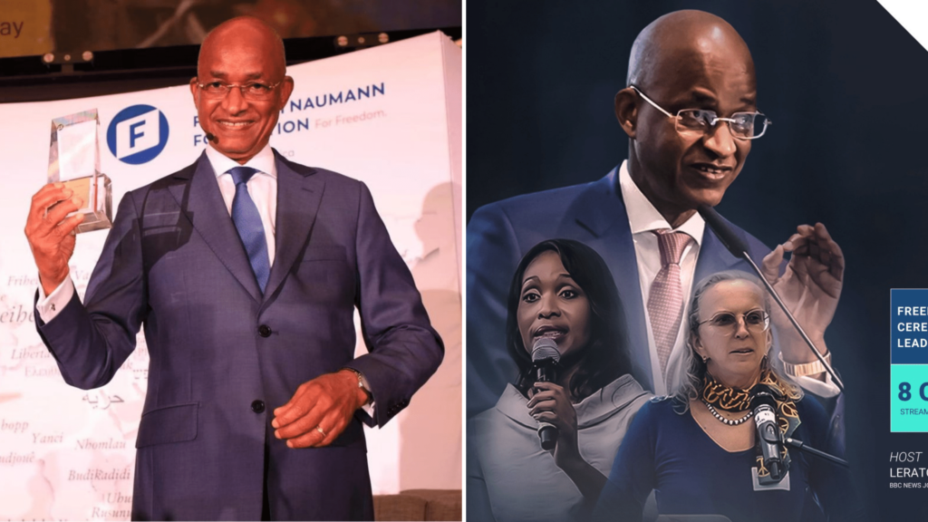Cellou Dalein Diallo reçoit l'Africa Freedom Speech Award