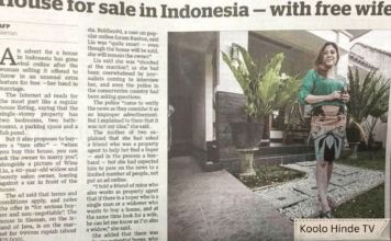 Maison avec femme à vendre en Indonésie