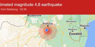 Un tremblement de terre frappe l'Afrique du Sud
