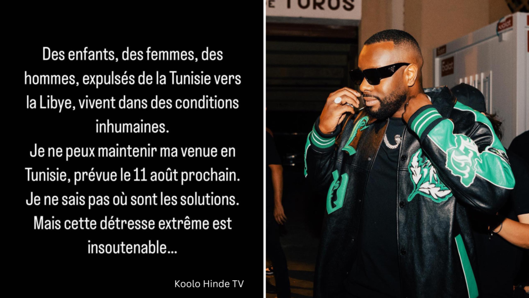 En soutien aux Africains migrants en Tunisie : Maître Gims annule son concert en Tunisie