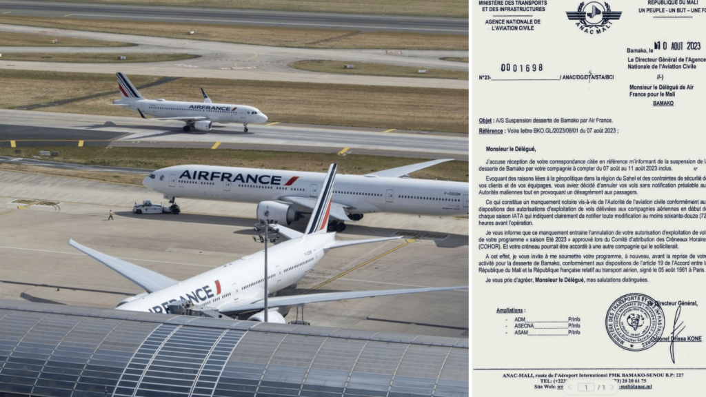 Le Mali et le Burkina Faso se mobilisent contre la suspension brutale des vols d'AirFrance