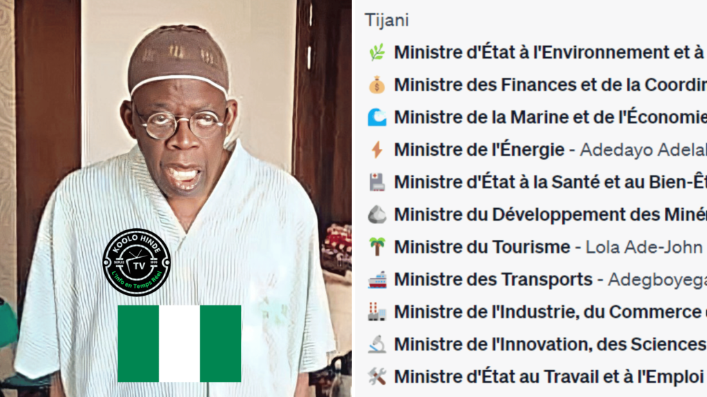 Le Nigeria dévoile la composition complète de son gouvernement sous la présidence de Bola Ahmed Tinubu
