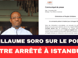 enlèvement imminent de Guillaume Soro en turquie