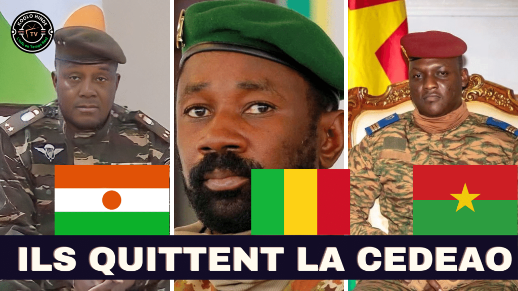 Le Burkina Faso, le Mali et le Niger quittent la CEDEAO
