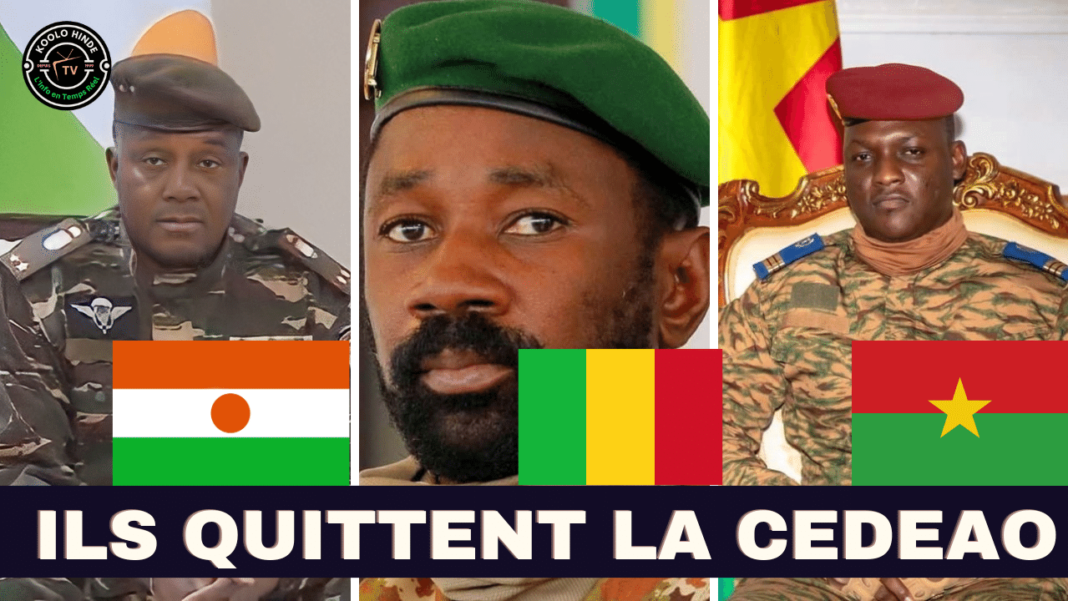 Le Burkina Faso, le Mali et le Niger quittent la CEDEAO