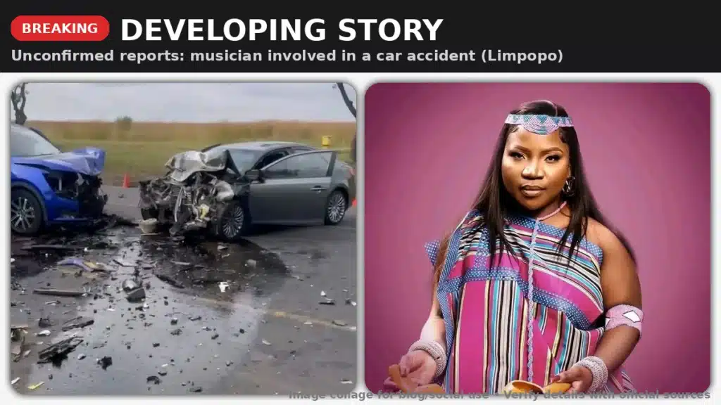 La chanteuse Makhadzi impliquée dans un grave accident de la route