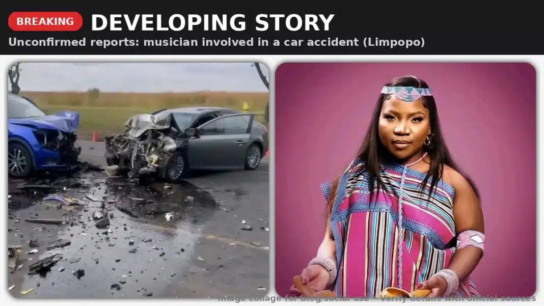 La chanteuse Makhadzi impliquée dans un grave accident de la route