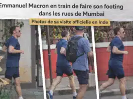 Emmanuel Macron aperçu en footing matinal à Mumbai