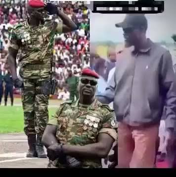 Mamadi Doumbouya lors d’une cérémonie officielle en Guinée